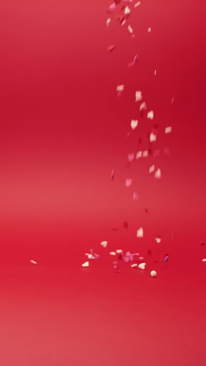 Stock Video Heart Shaped Candies Falling Animated Wallpaper - Free Download