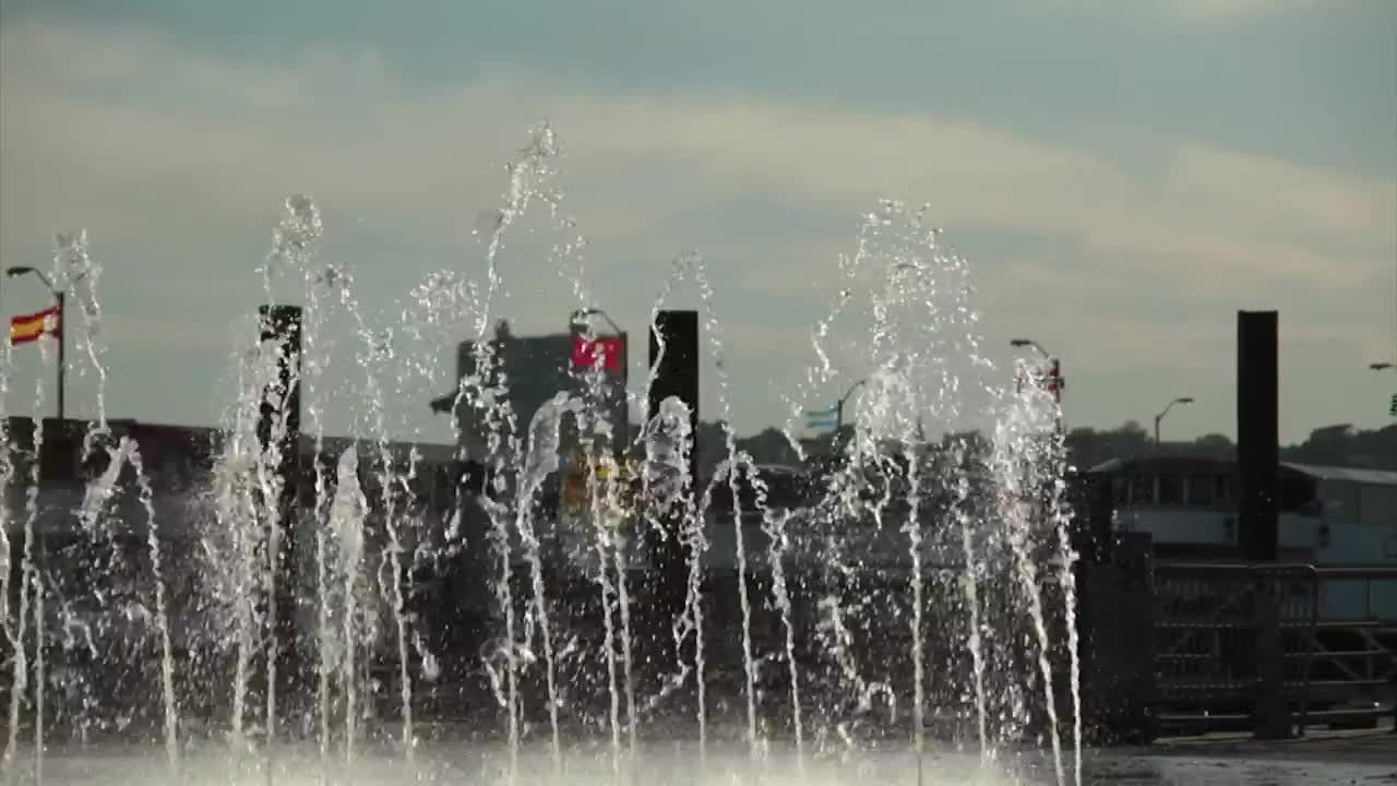 Stock Footage Water Fountains In The City Live Wallpaper - Free Download