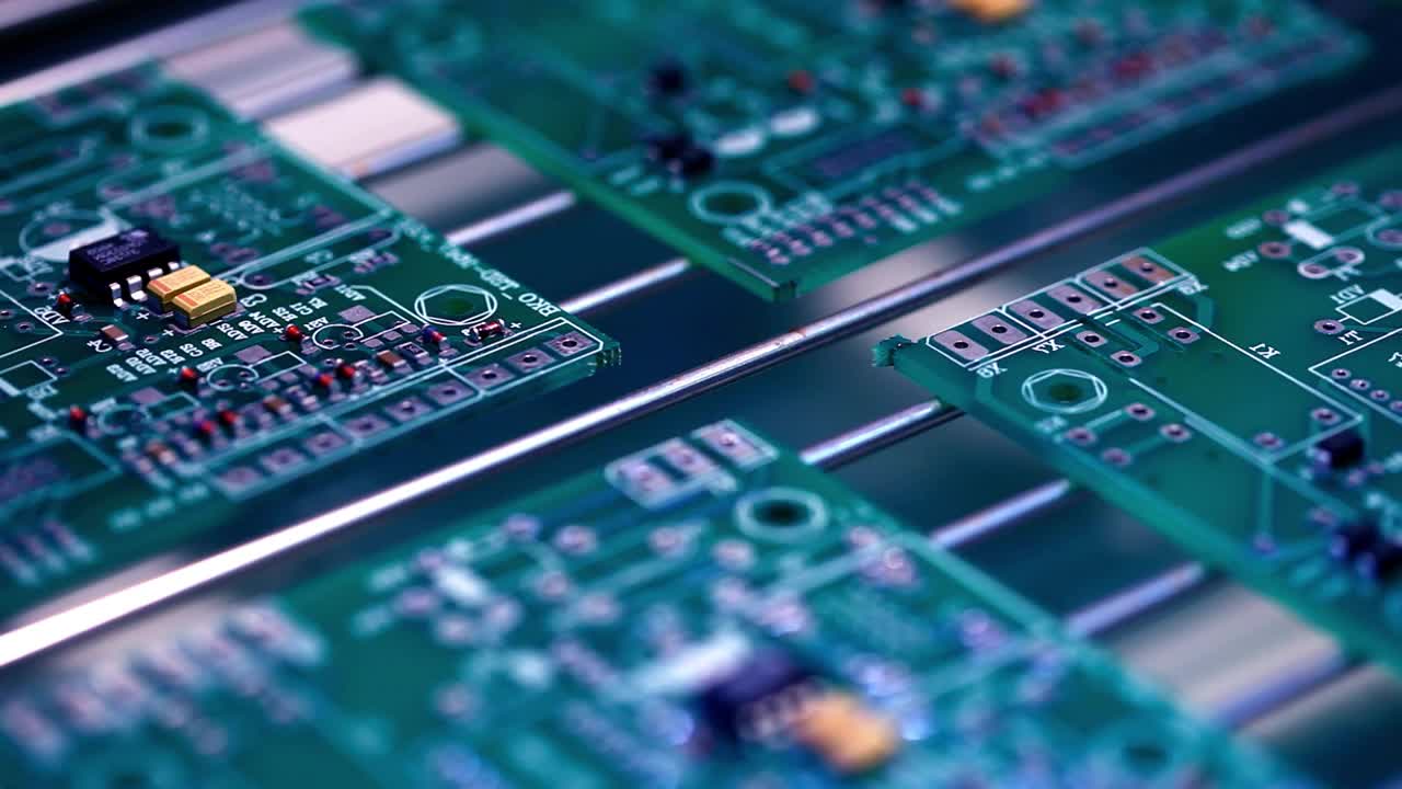 Stock Video Electronic Cards On Production Line Live Wallpaper For PC - Free Download