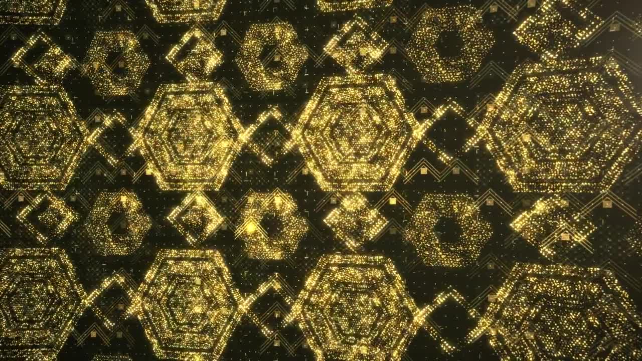 Free Video Stock surface with golden shiny ancient geometric figures Live Wallpaper - Free Download