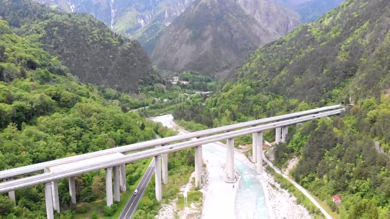Stock Video Flying Over A Concrete Bridge Highway Live Wallpaper For PC - Free Download