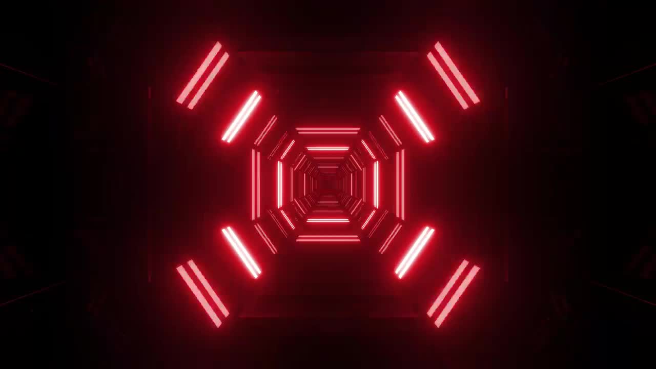 Video Stock Red Neon Futuristic Tunnel Live Wallpaper Free - Free Download