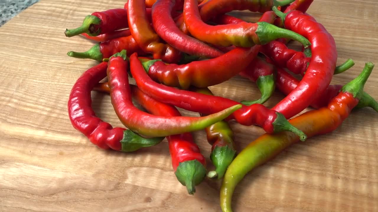 Video Stock Chili Pepper On A Table Or A Board Live Wallpaper For PC - Free Download