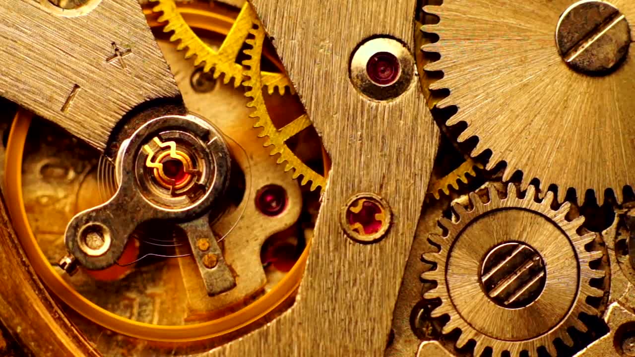 Stock Video Inside Of A Clockwork Animated Wallpaper - Free Download