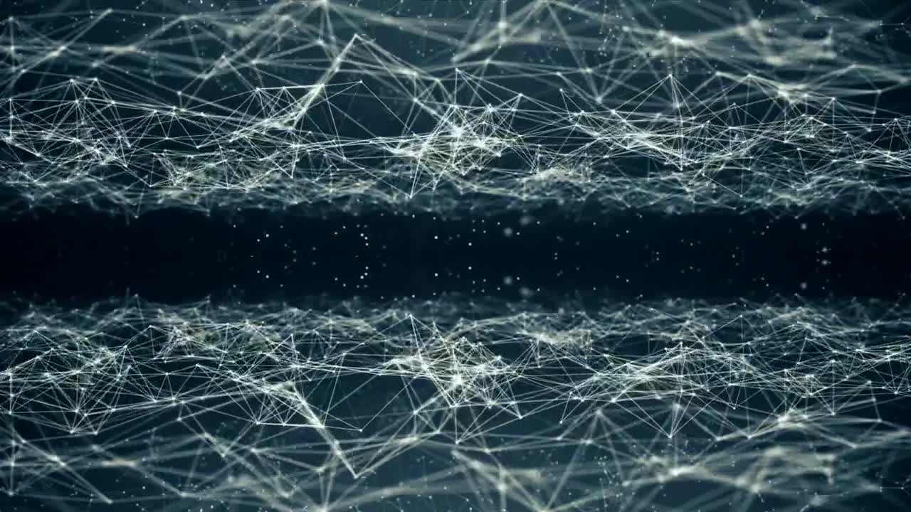 Stock Video Flying Through A Virtual Information Neural Network Live Wallpaper For PC - Free Download