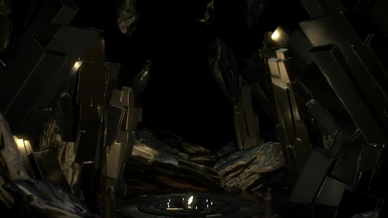 Video Stock Cave With Golden Metallic Minerals Live Wallpaper For PC - Free Download