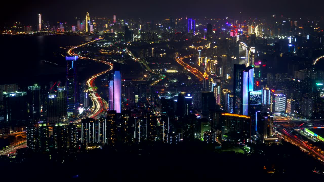 Free Stock Video Shenzhen Buildings Illuminates The Night Live Wallpaper - Free Download