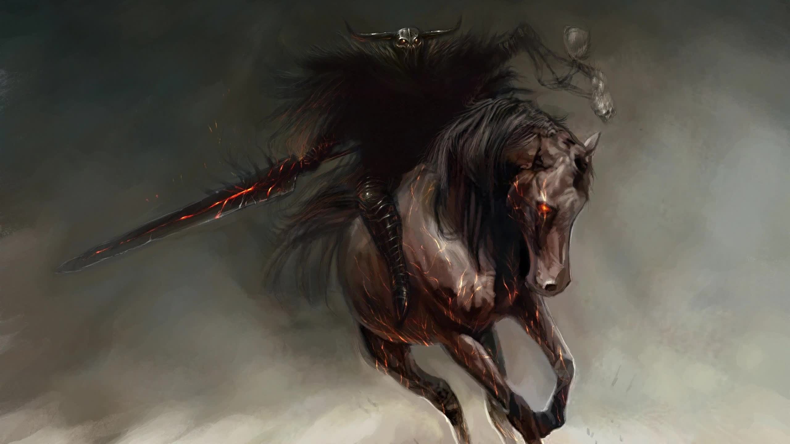 The  Legend  Of  Horsey  Black  Knight  2K  Live  Wallpaper - Free Download