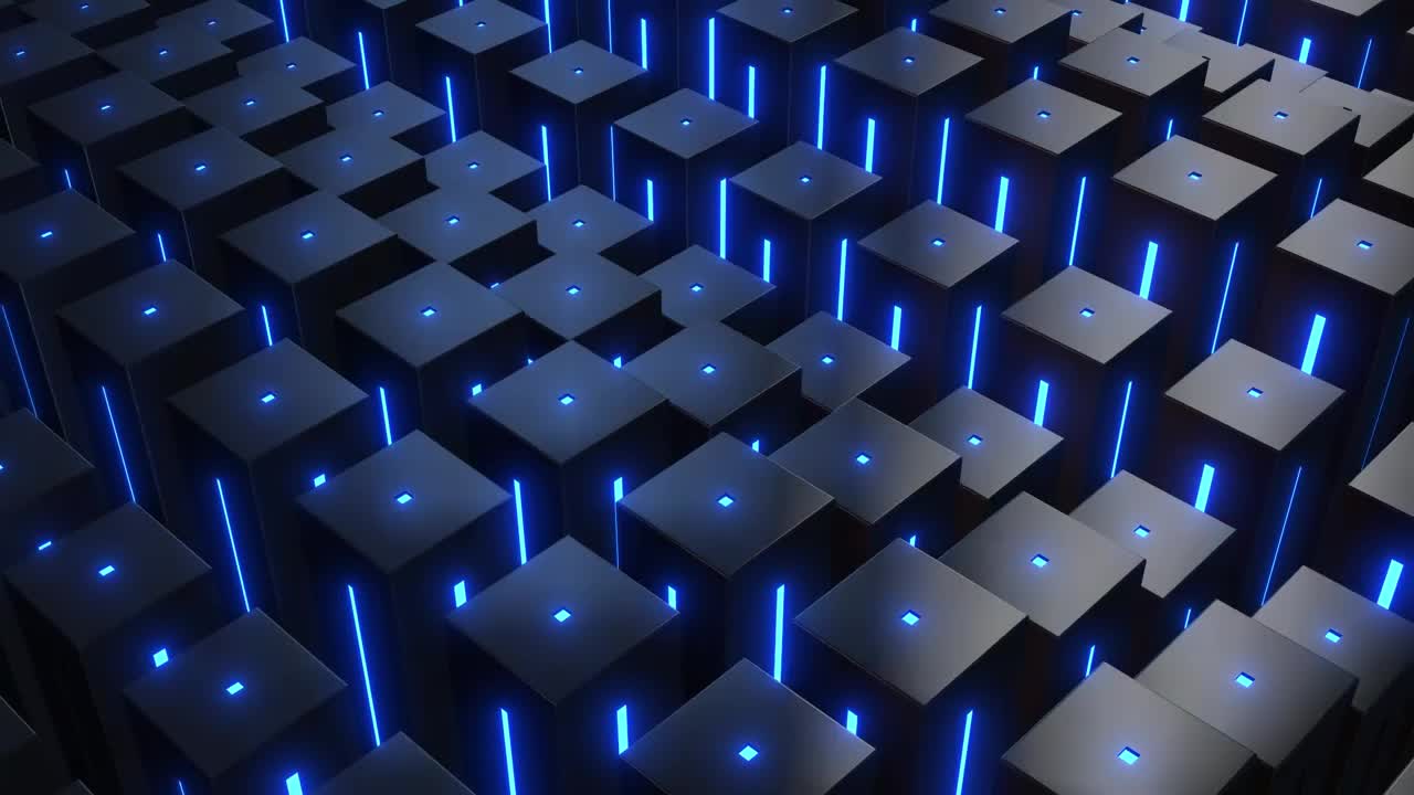 Stock Video Mobile And Illuminated Rectangular Prisms Platfor Animated Wallpaper - Free Download