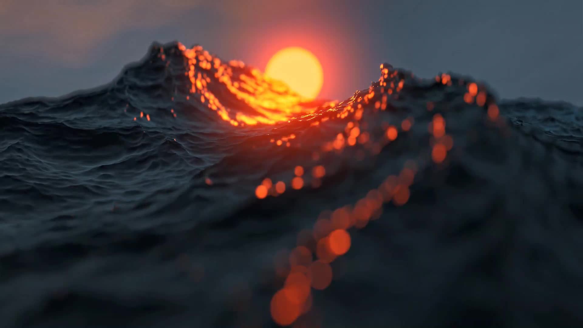 Ocean Waves and Sunset Live Wallpaper - Free Download