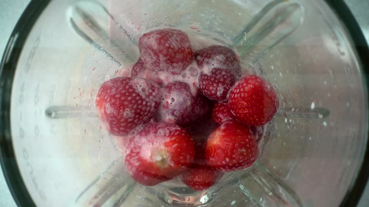 Free Video Stock Strawberries And Milk In A Blender Live Wallpaper - Free Download