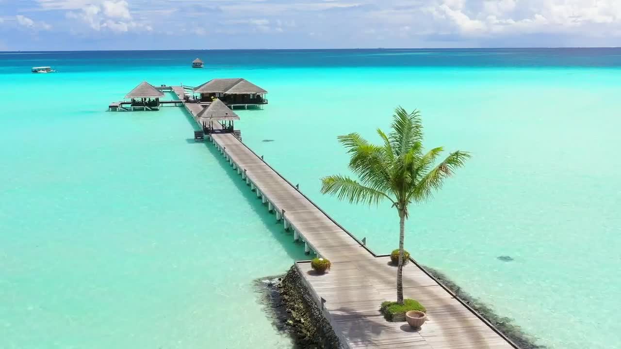 Video Stock Pier On The Shore Of The Turquoise Sea Live Wallpaper Free - Free Download