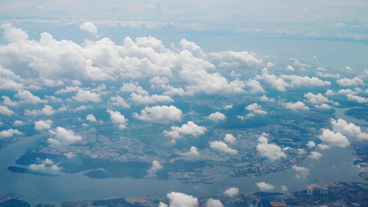 Video Stock City And Clouds From Airplane View Live Wallpaper For PC - Free Download