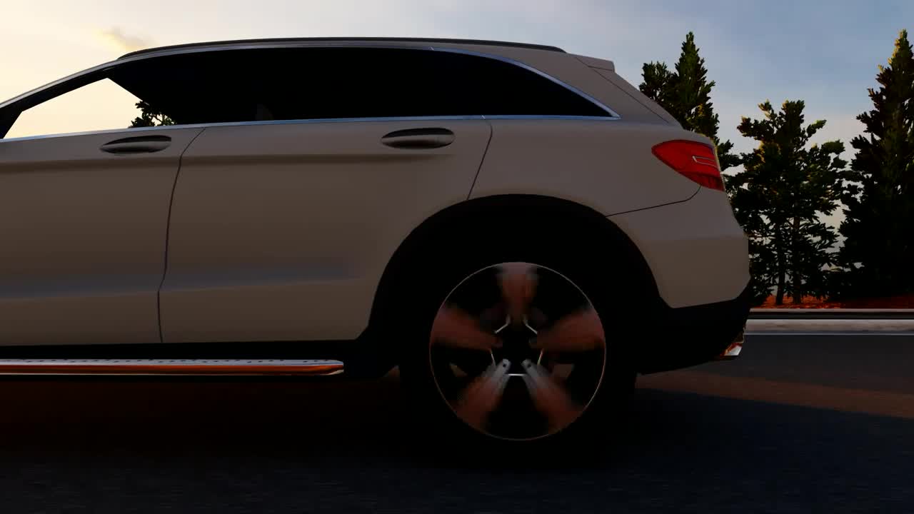 Stock Video Luxury Suv In A Road D Animation Animated Wallpaper - Free Download