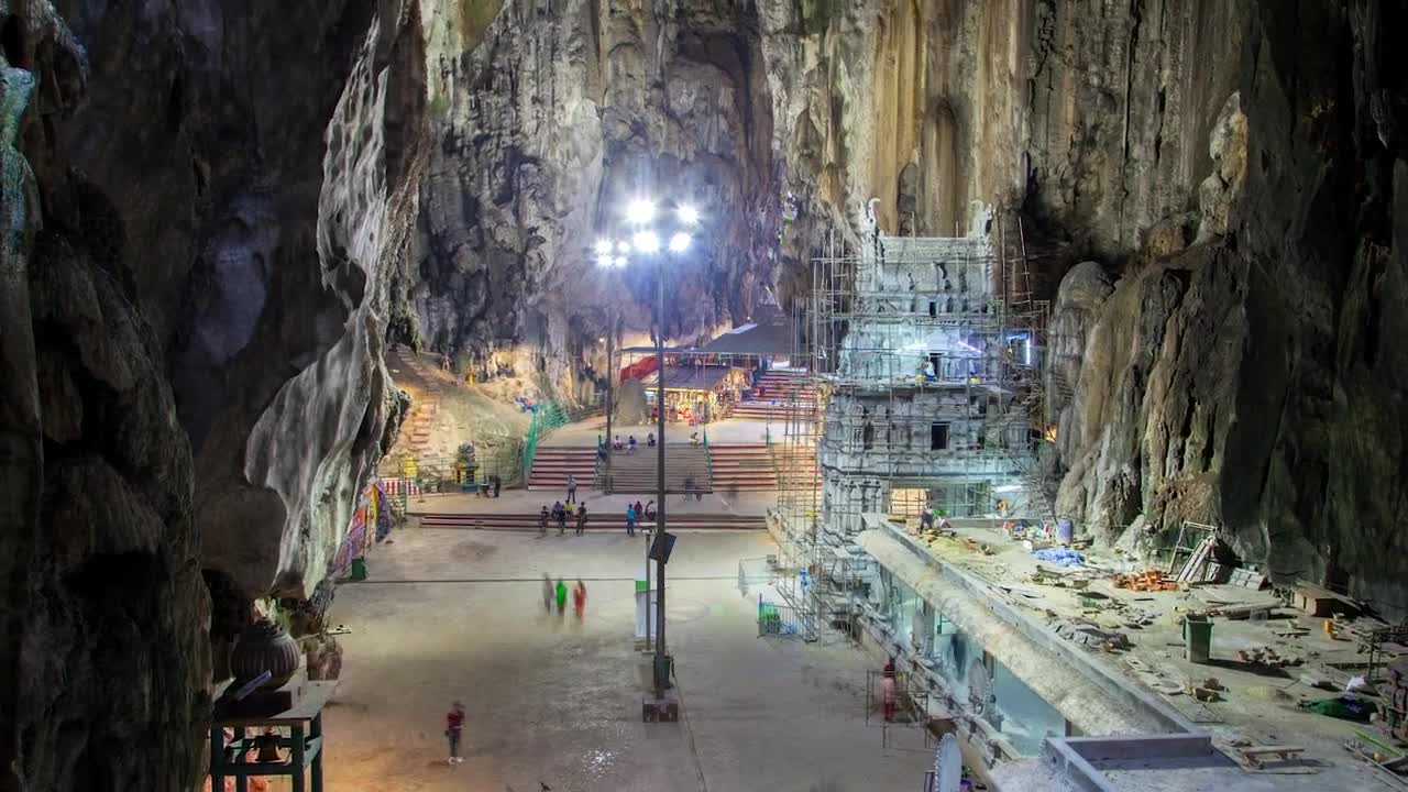 Stock Video Inside A Cave With The Temple In Kuala Lumpur Animated Wallpaper - Free Download