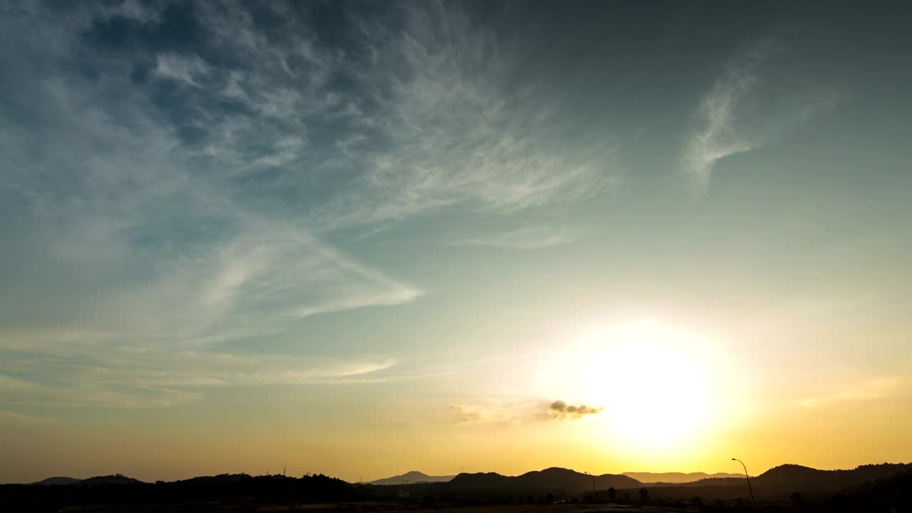 Free Video Stock sunset across the hills on a cool night Live Wallpaper - Free Download
