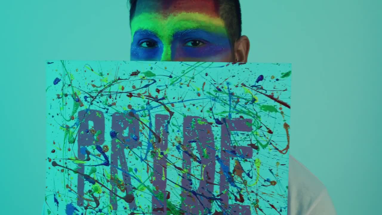 Stock Video Man With A Colorful Lgbt Pride Sig Animated Wallpaper - Free Download