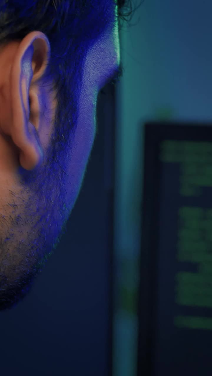 Free Video Stock Skilled Programmer Writing Codes On A Computer Live Wallpaper - Free Download