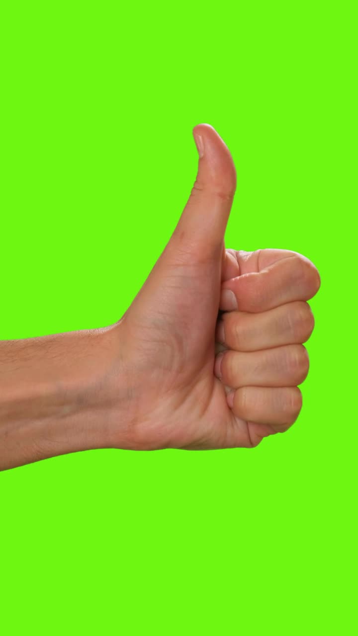 Stock Video Hand Of A Person Raising The Thumb On A Green Live Wallpaper For PC - Free Download