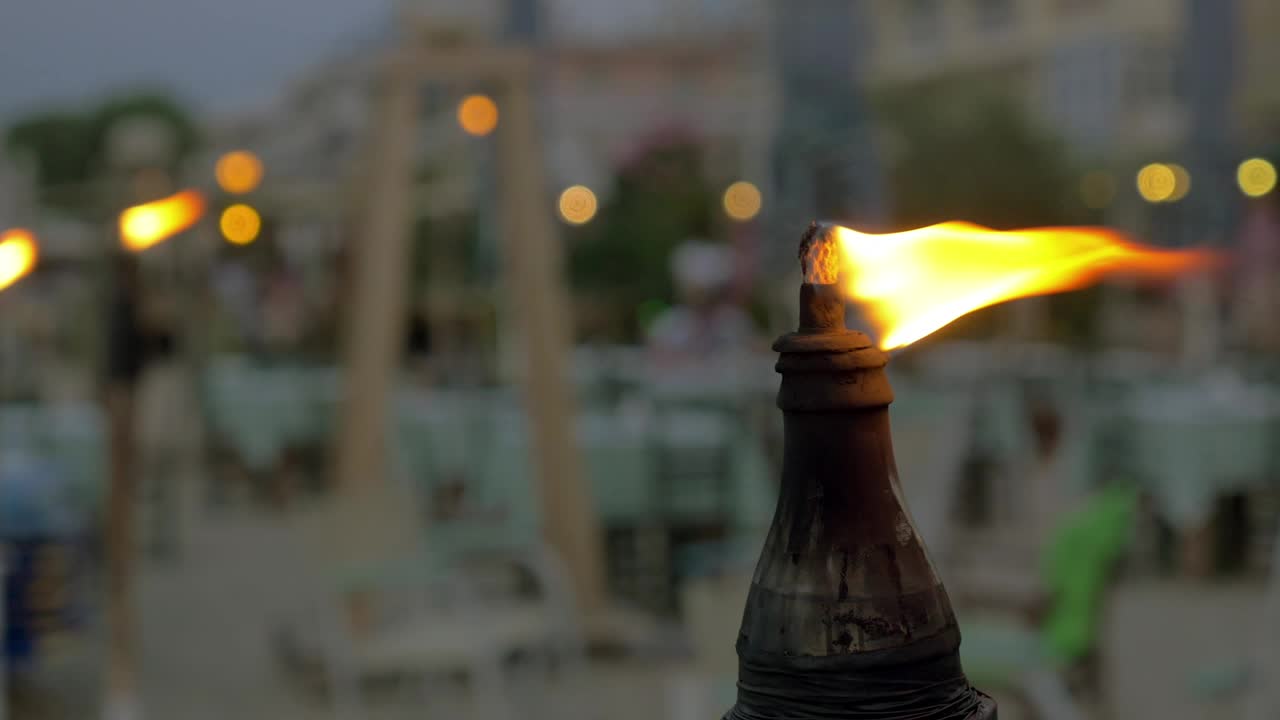 Free Video Stock torch burning at the beach Live Wallpaper - Free Download