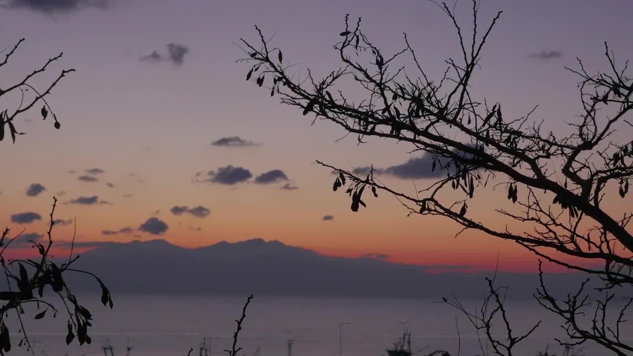 Free Video Stock sunset in greece from the coast Live Wallpaper - Free Download