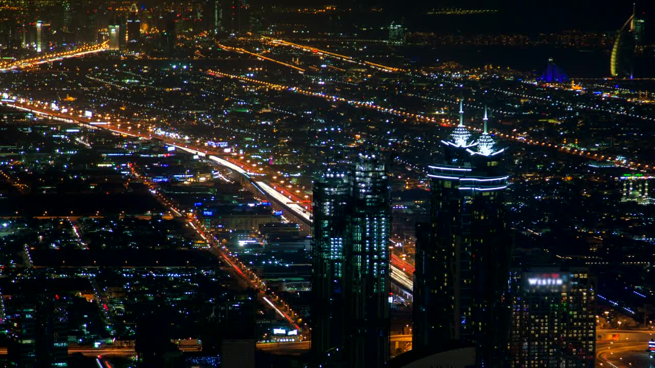 Free Stock Video Roads With Traffic In Dubais Night Live Wallpaper - Free Download