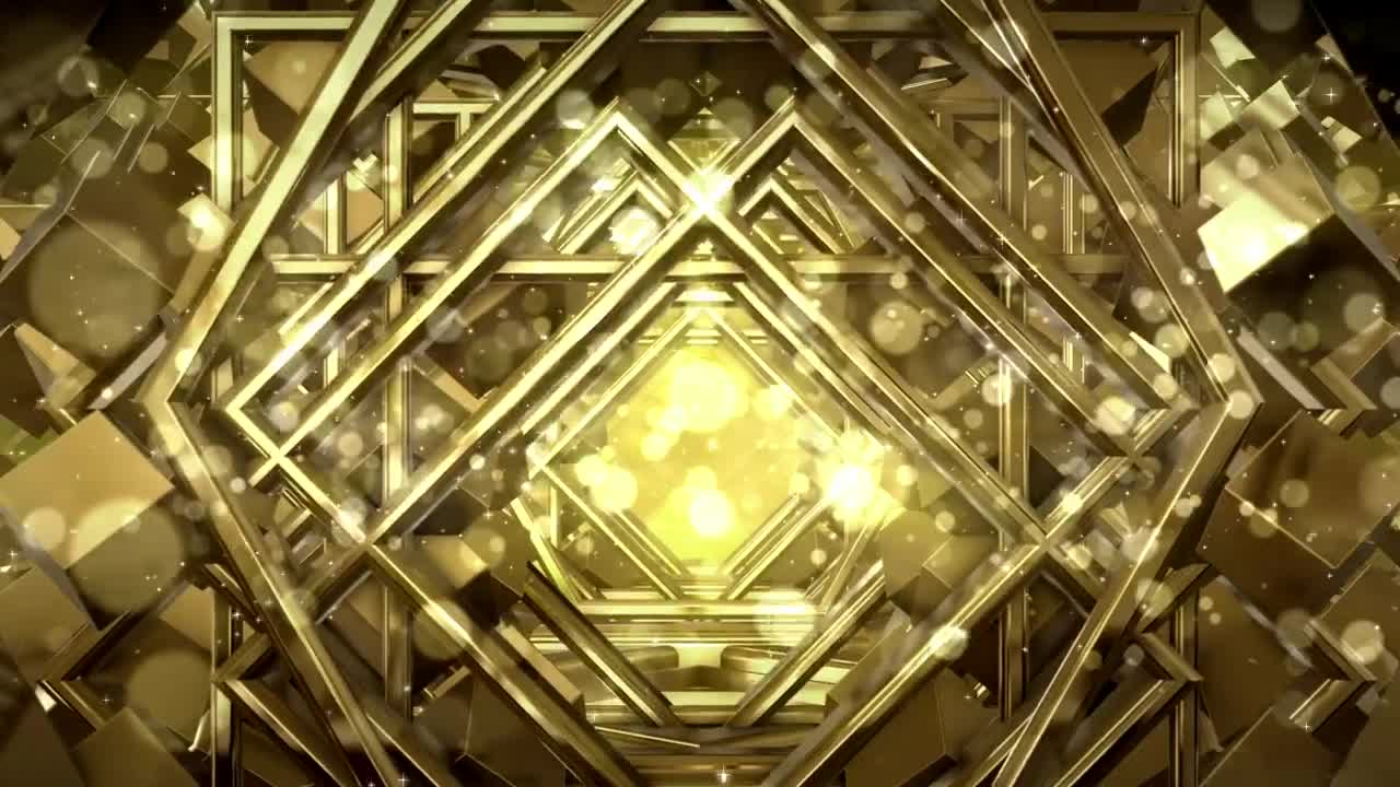 Free Stock Video Tunnel Of Abstract Golden Structures Live Wallpaper - Free Download