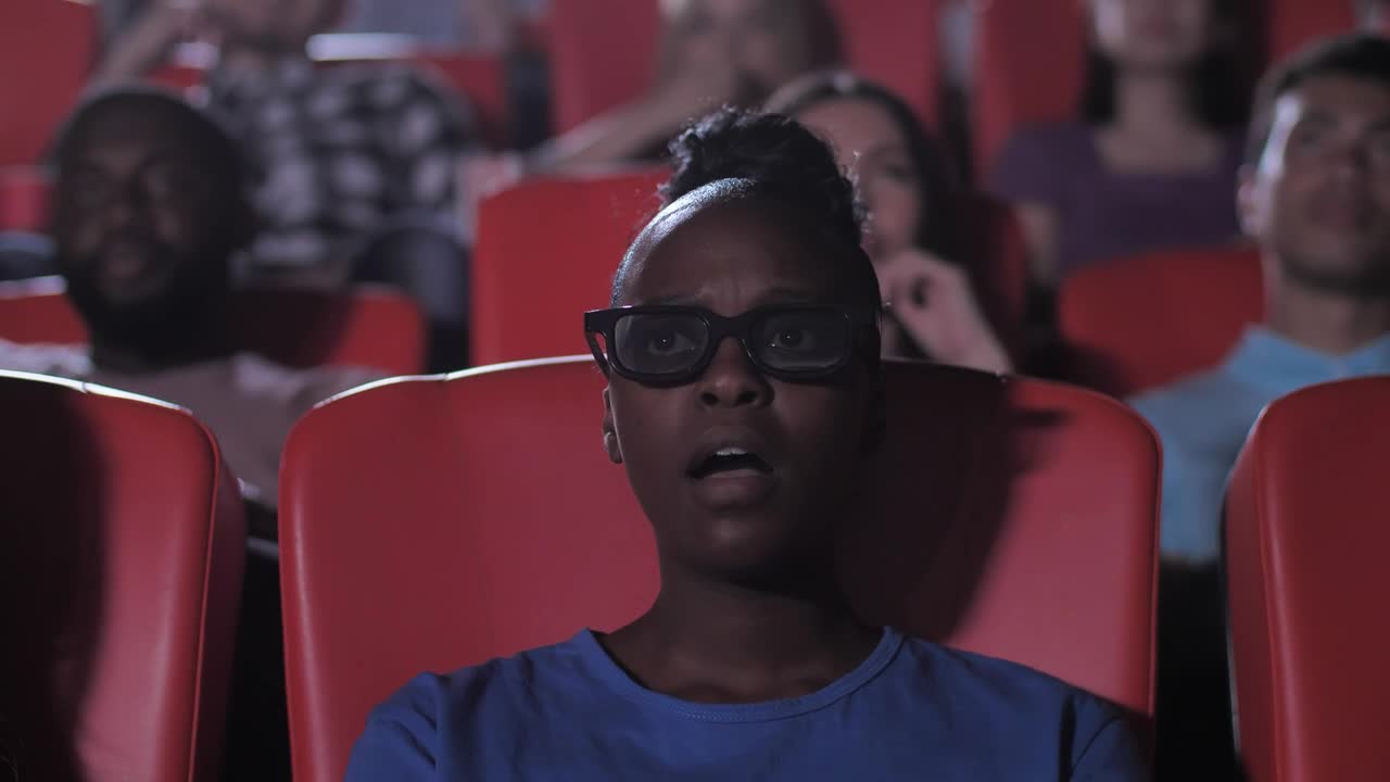Free Stock Video Woman Watching A Film In A Movie Threater Live Wallpaper - Free Download