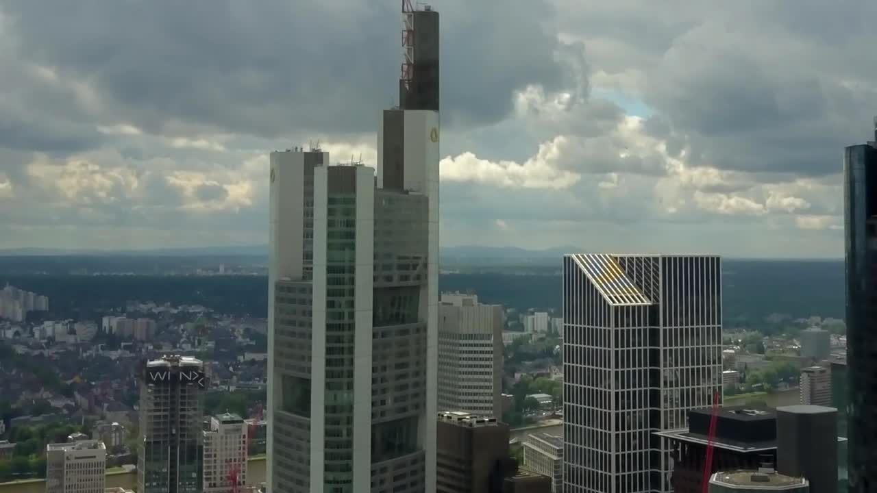 Stock Video Panoramic View With The Top Of Skyscrapers Live Wallpaper - Free Download