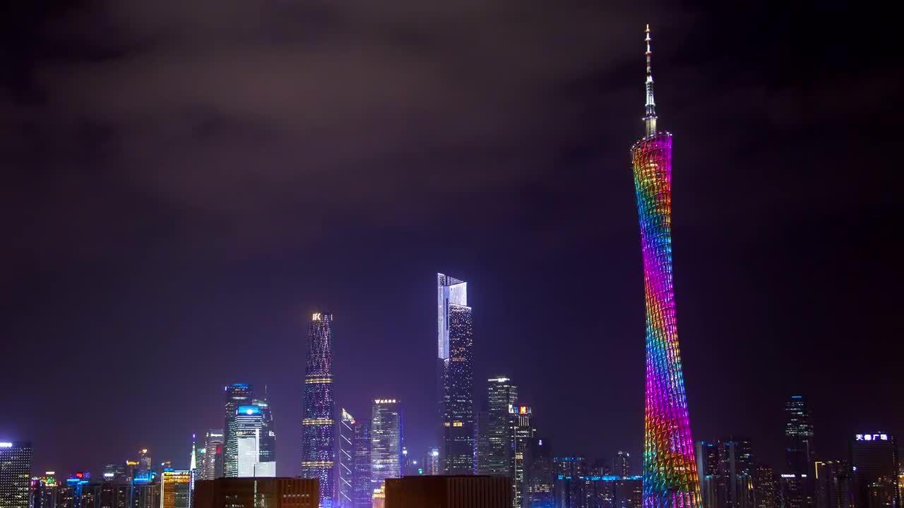 Stock Video Guangzhou Cityscape And City Lights Live Wallpaper For PC - Free Download