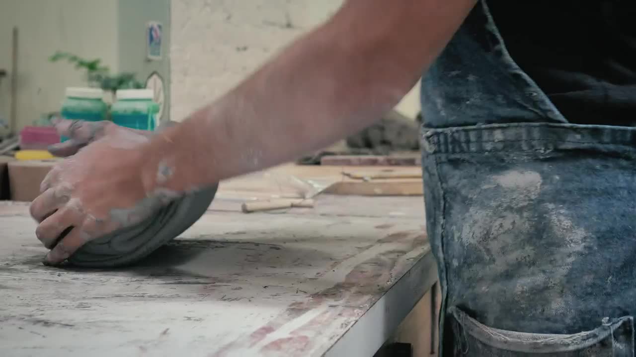 Video Stock Ceramic Artist Working In The Workshop Live Wallpaper For PC - Free Download