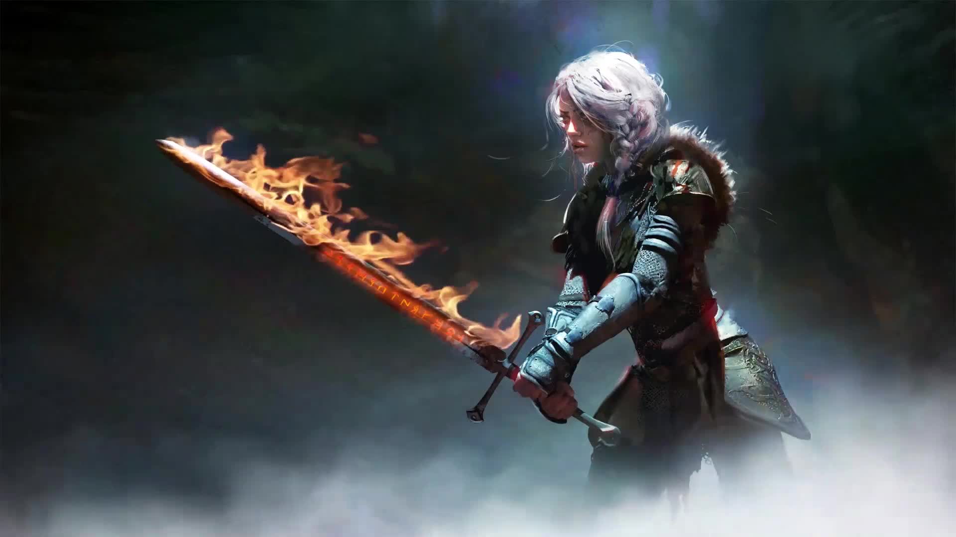 Ciri Sword The Witcher Live Wallpaper - Free Download