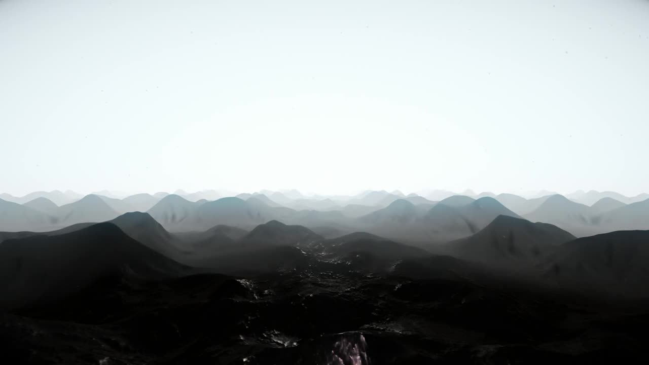 Stock Video Flying Over Silhouettes Of Mountains On A Planet Live Wallpaper For PC - Free Download