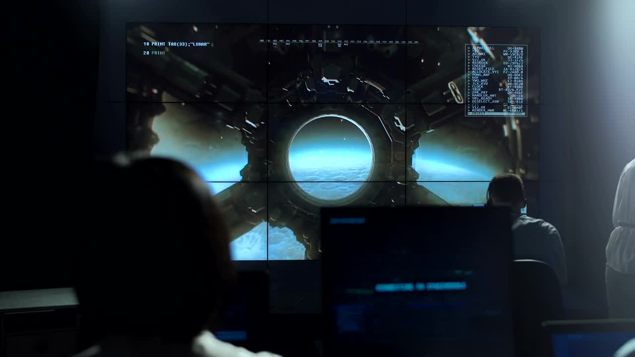 Free Video Stock the mission control center of a space ship Live Wallpaper - Free Download