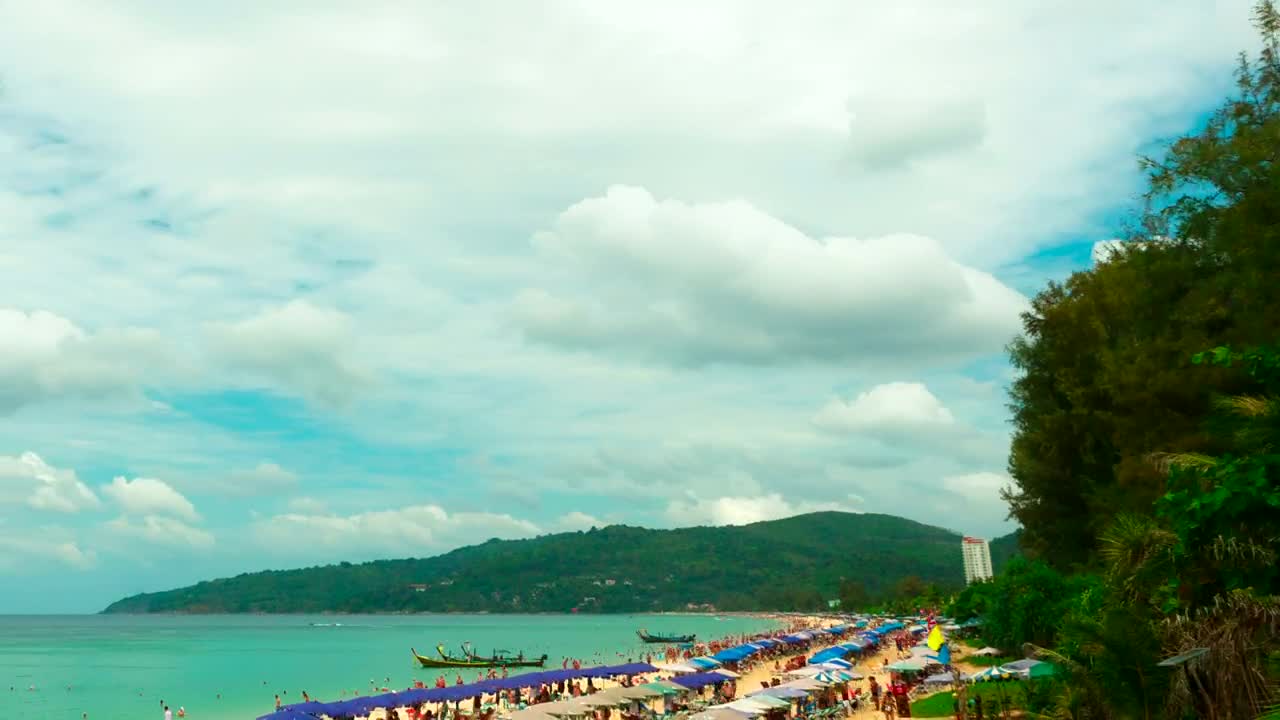 Video Stock Busy Tourist Beach Time Lapse Live Wallpaper For PC - Free Download
