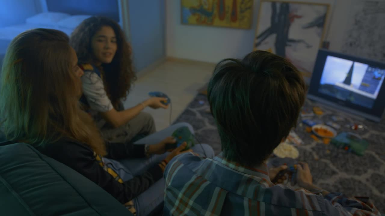 Stock Video Friends Night With Video Games Comics And Snacks Live Wallpaper For PC - Free Download