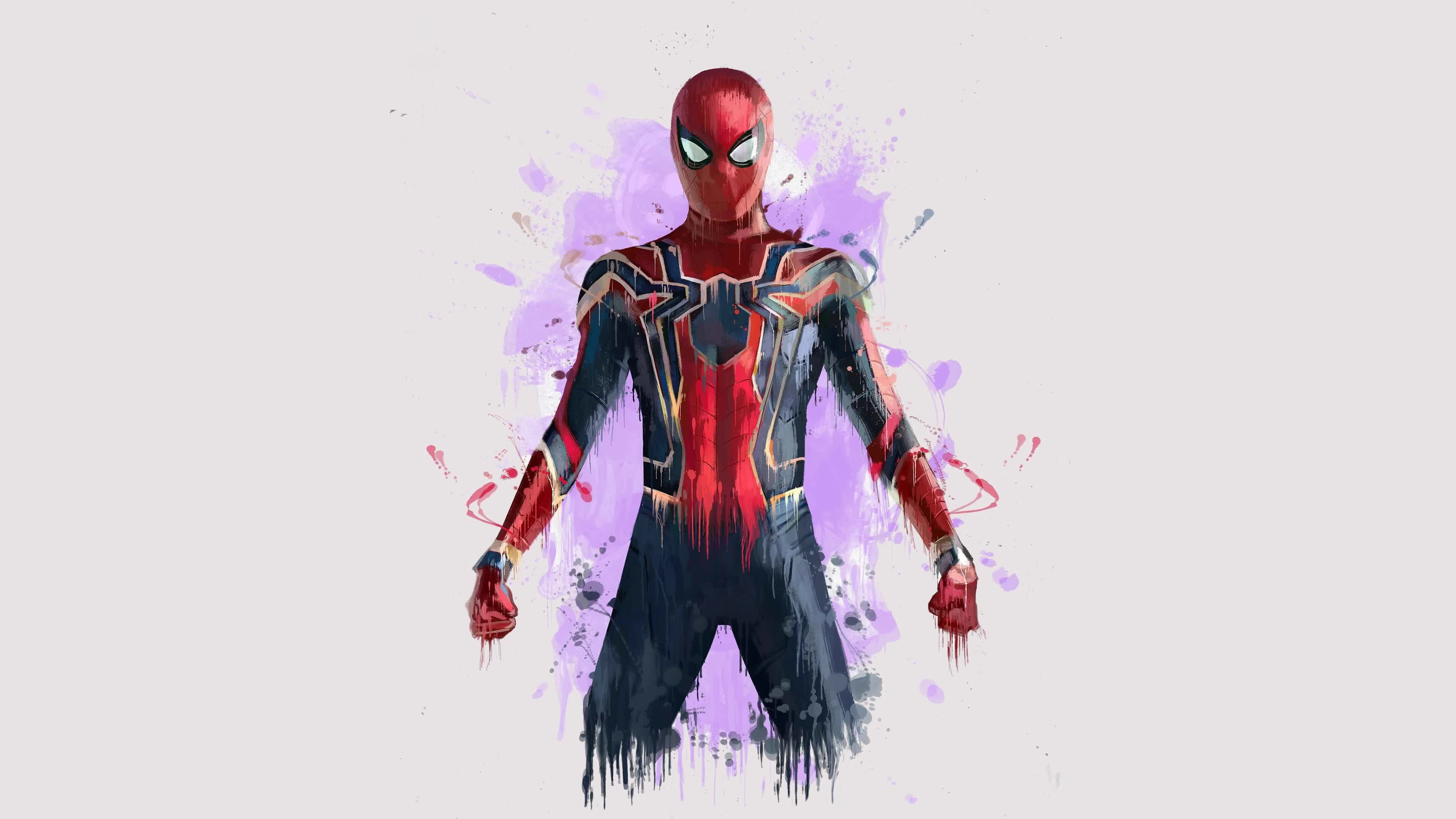 Avengers  Iron  Spider  Man  Artwork  4K  Live  Wallpaper - Free Download