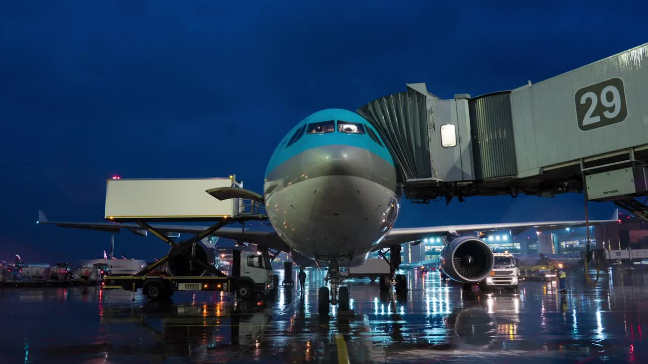 Stock Video People Leaving An Aircraft Live Wallpaper - Free Download