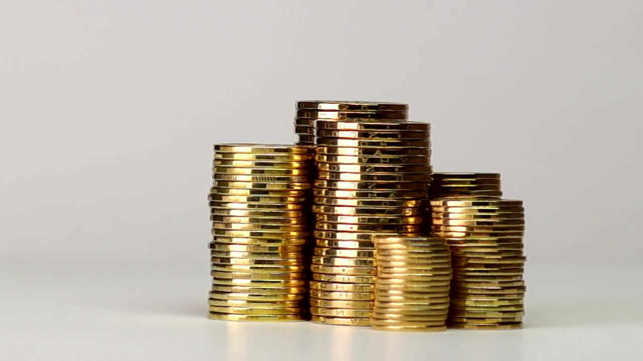 Stock Video Columns Of Golden Coins Live Wallpaper For PC - Free Download