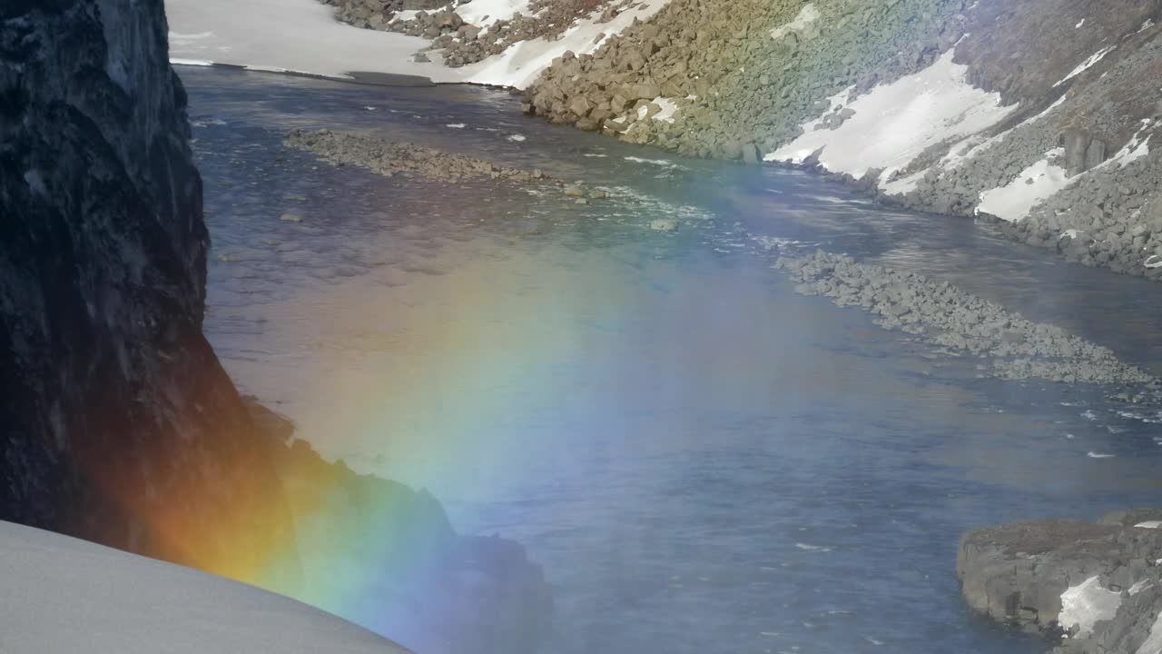 Video Stock Rainbow Close Up At A Waterfall Live Wallpaper Free - Free Download