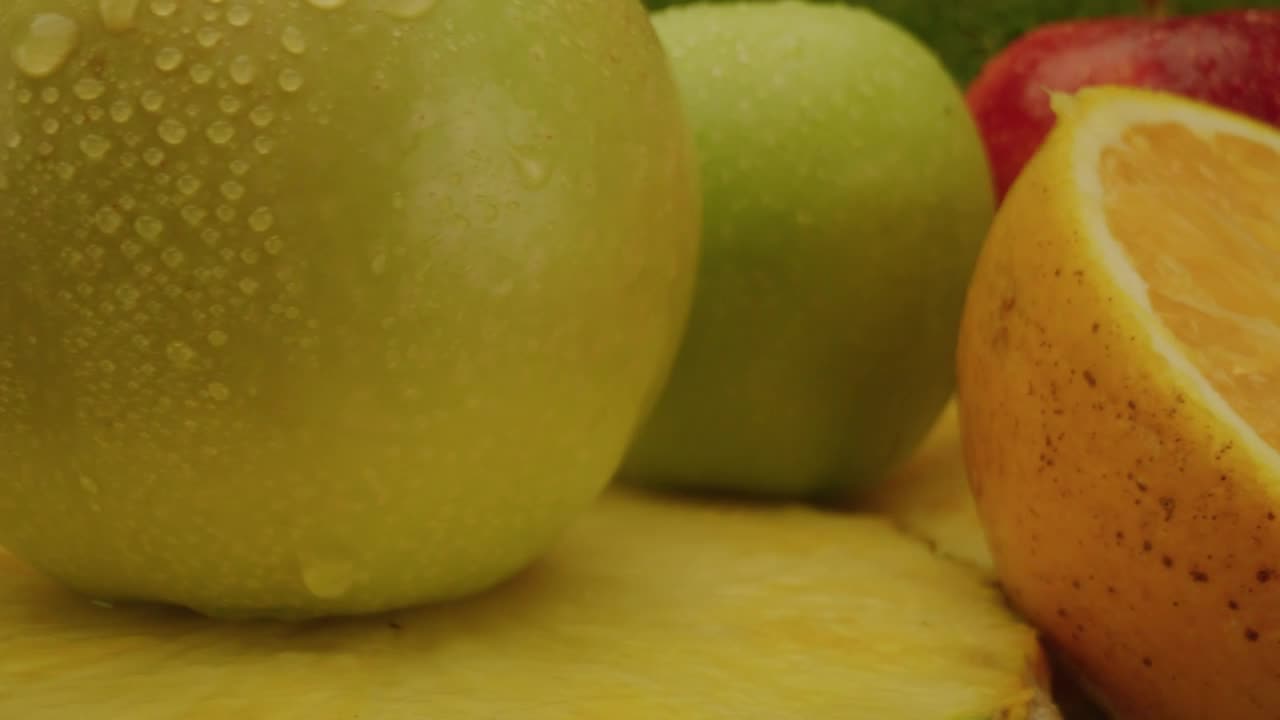 Stock Video Different Types Of Fresh Fruit In Presentation Video Live Wallpaper For PC - Free Download