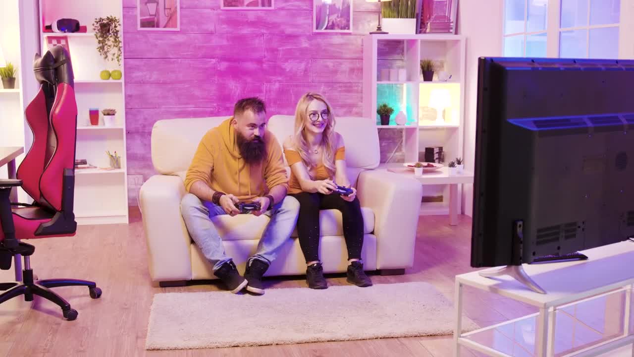 Stock Video Friends Playing A Console Game Live Wallpaper For PC - Free Download