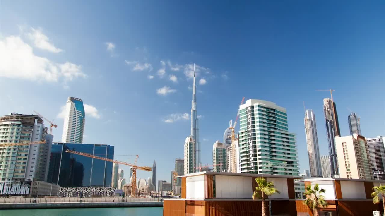 Stock Video Dubai City Skyscrapers And The Burj Khalifa Live Wallpaper For PC - Free Download