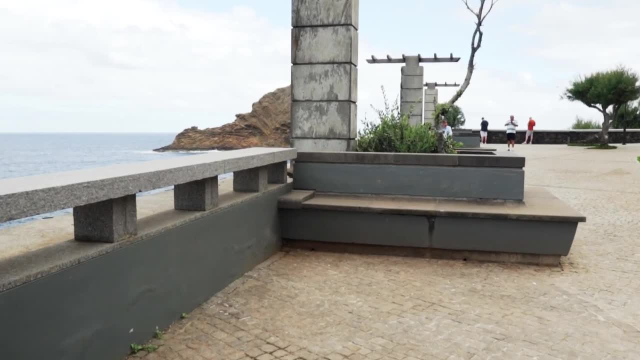 Stock Video Concrete Boardwalk And Ocean View Live Wallpaper For PC - Free Download