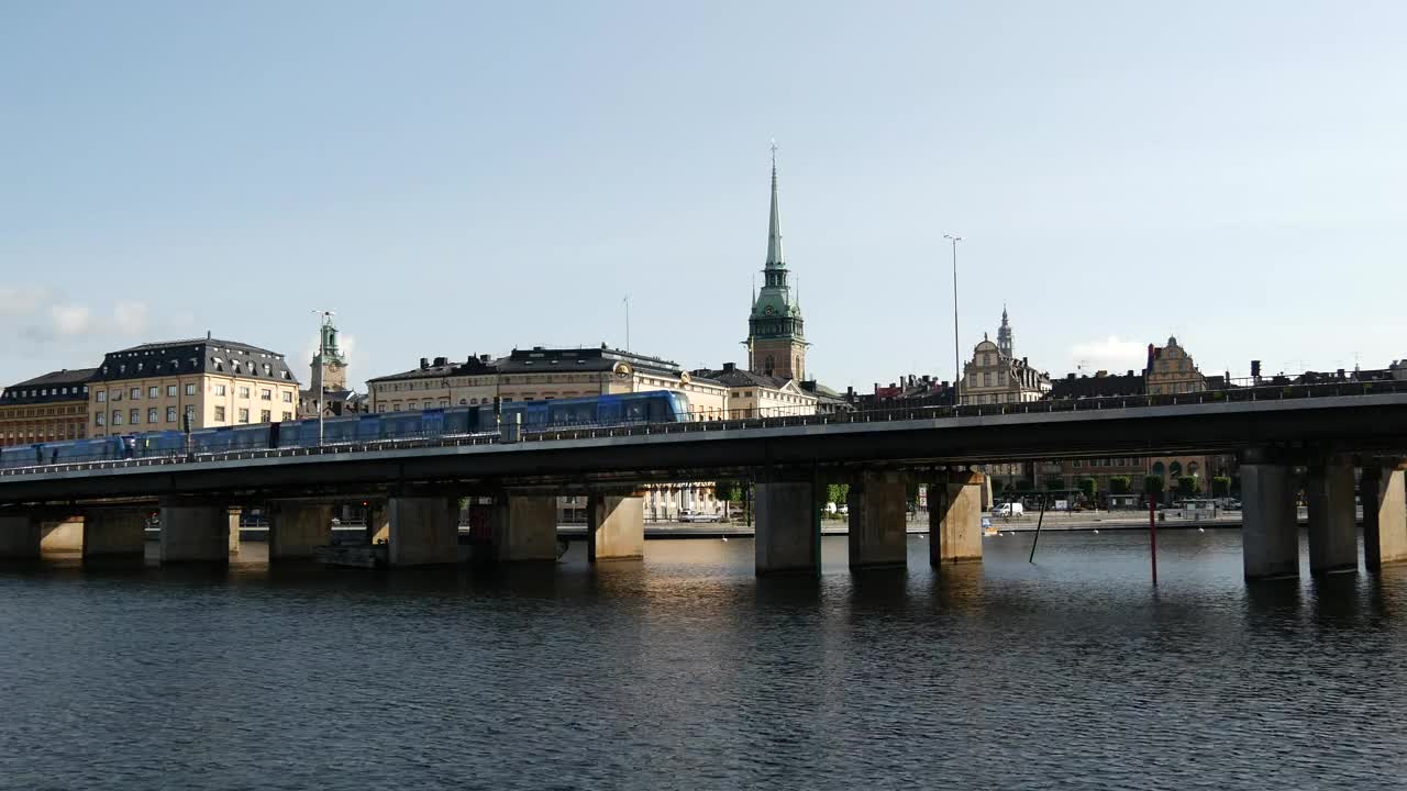 Stock Footage Urban Metro Passing Over The River Live Wallpaper - Free Download
