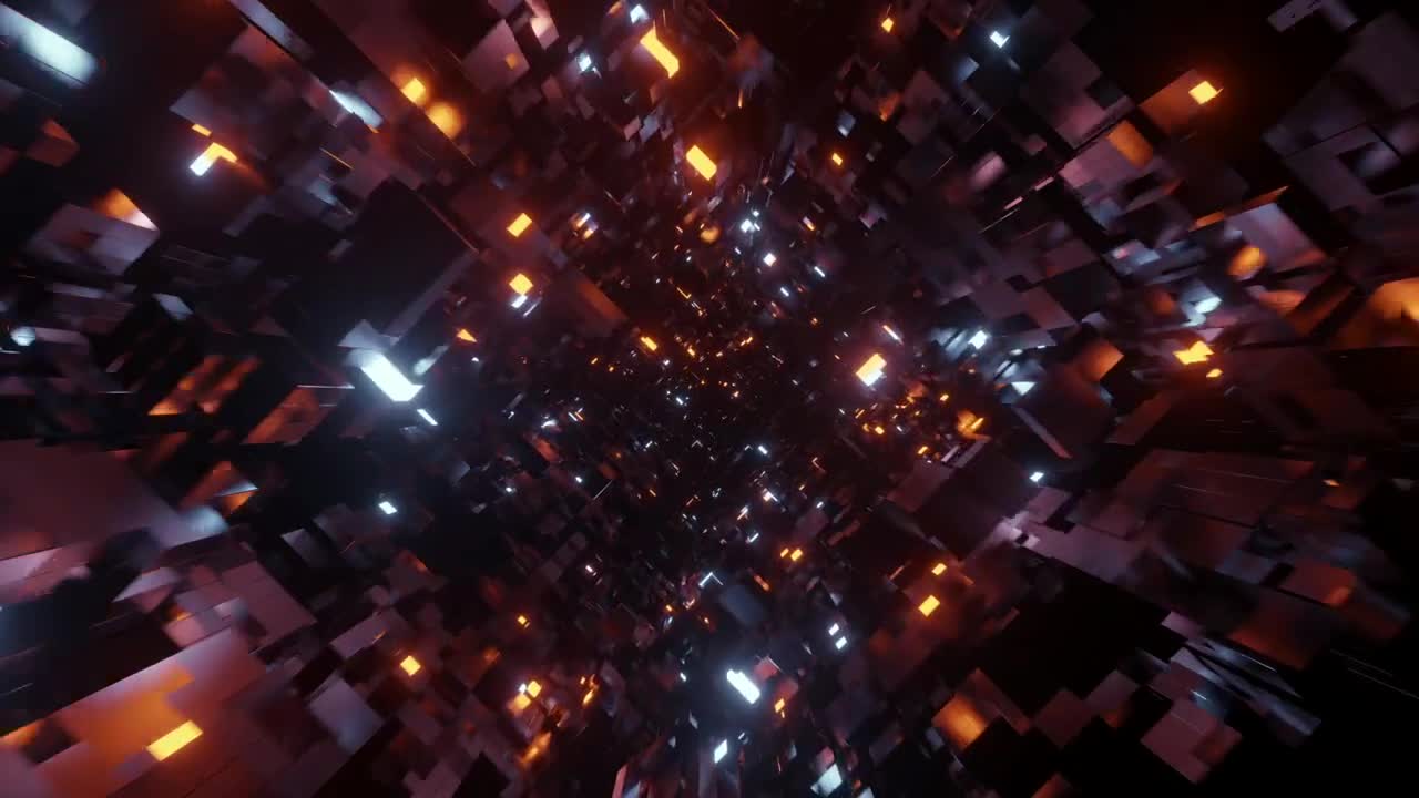 Free Stock Video Traveling Through A Tunnel Of Black Cubes In D Live Wallpaper - Free Download
