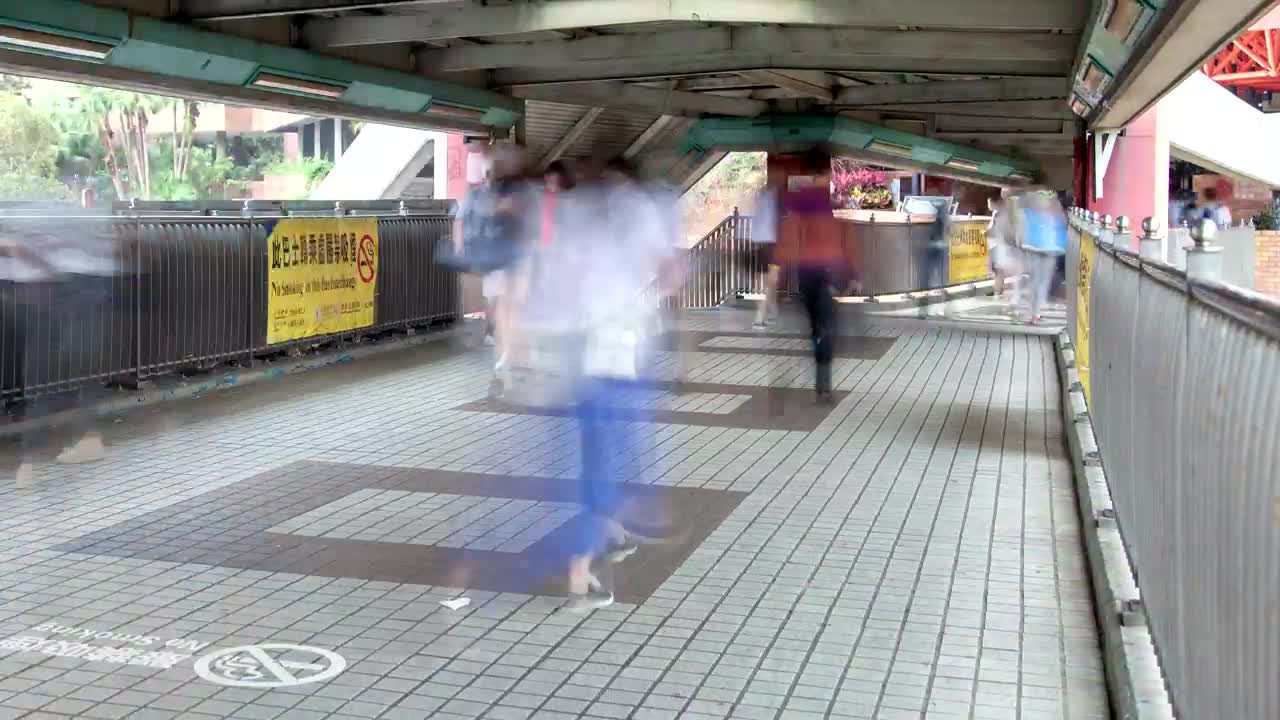 Stock Video Crosswalk Bridge In Hong Kong Live Wallpaper For PC - Free Download