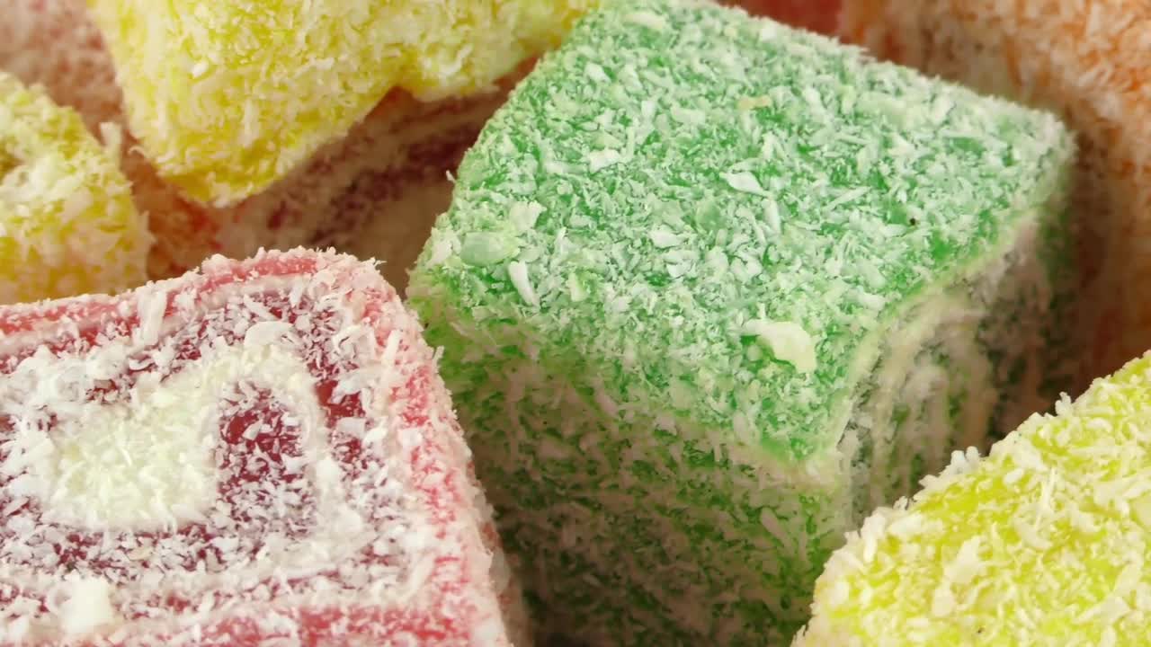Free Video Stock Square Sweets Rolled With A Lot Of Sugar Live Wallpaper - Free Download