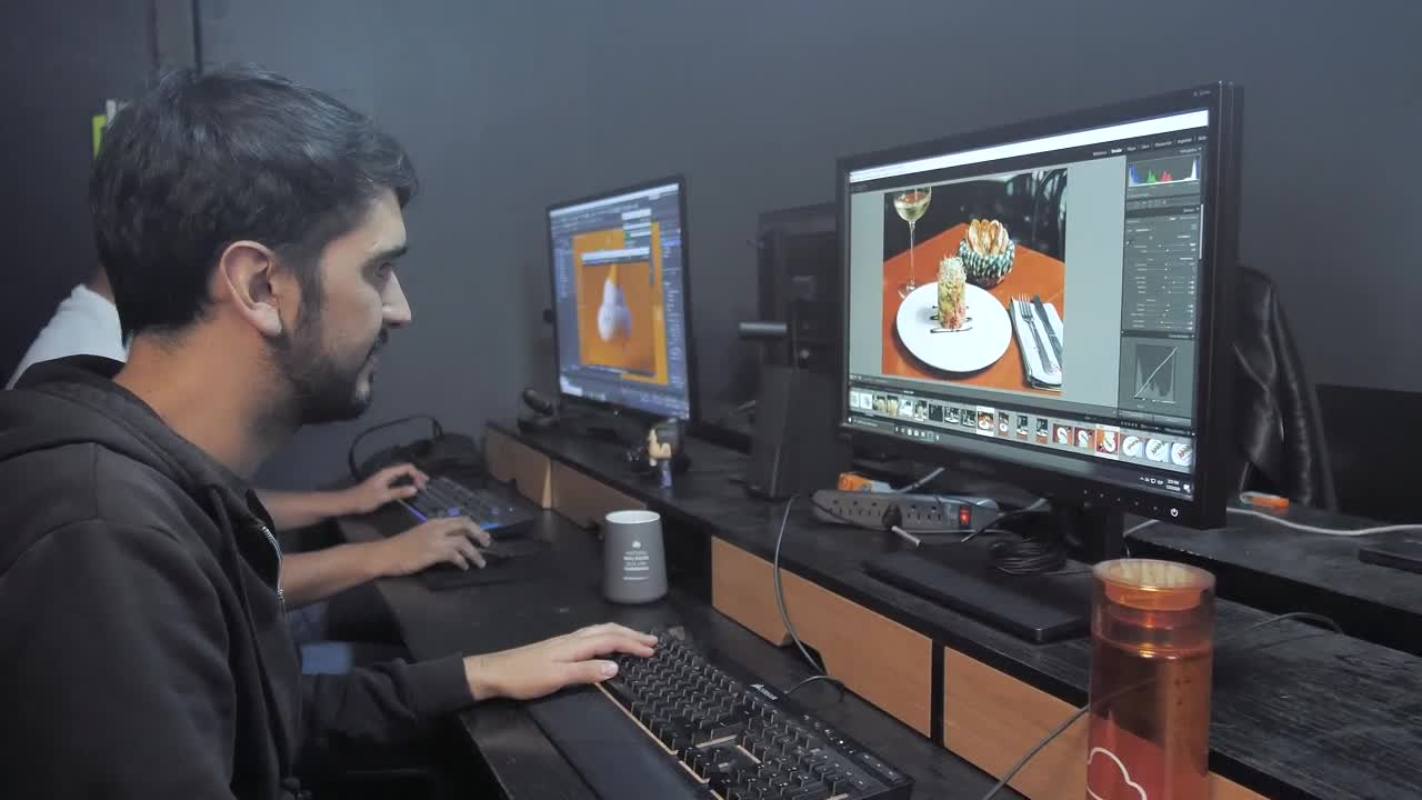 Stock Video Couple Of Men Working With Design Software Live Wallpaper For PC - Free Download