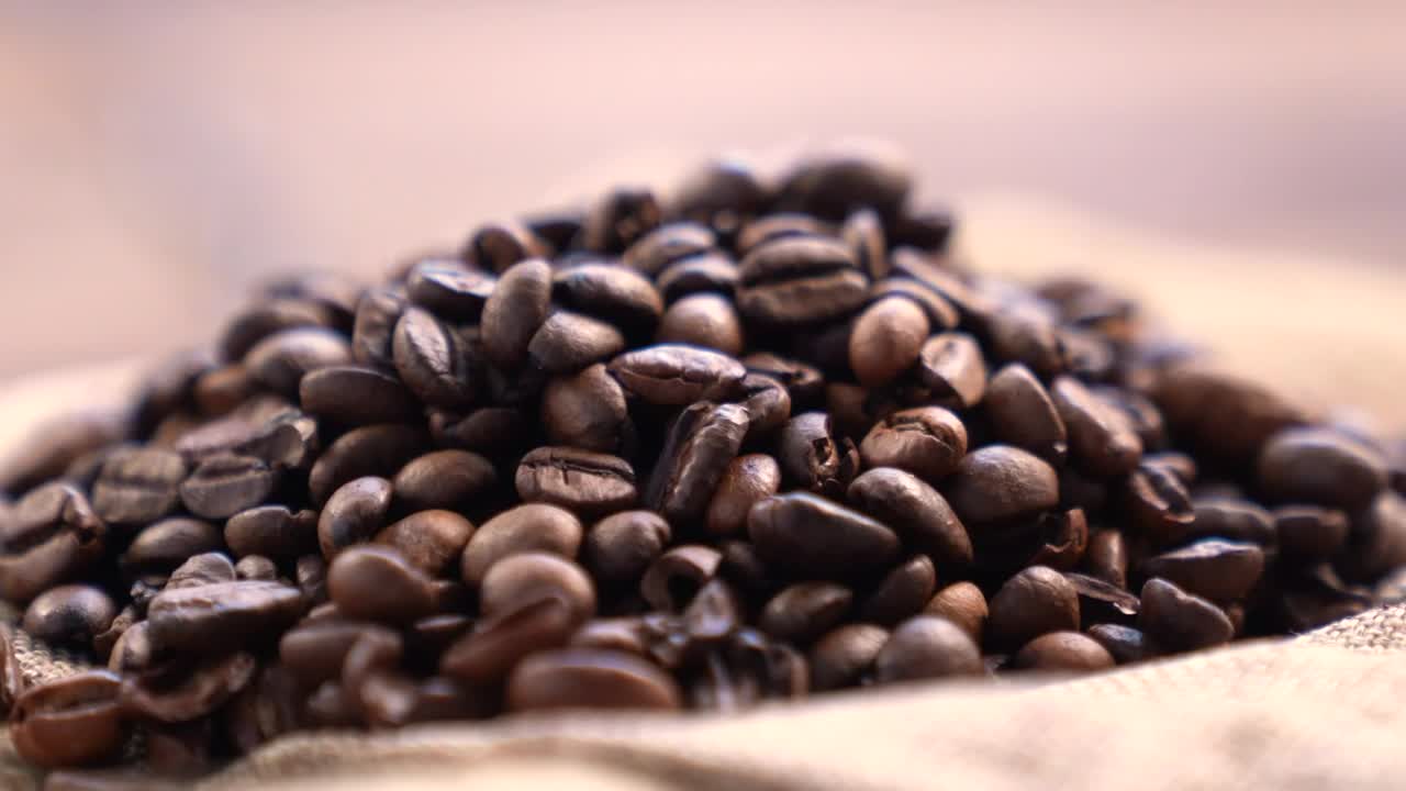 Stock Video Coffee Beans Rotating Close Up Shot Live Wallpaper For PC - Free Download